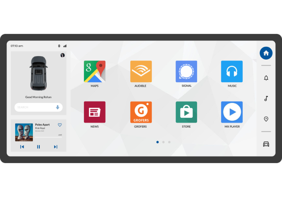 image of a car infotainment